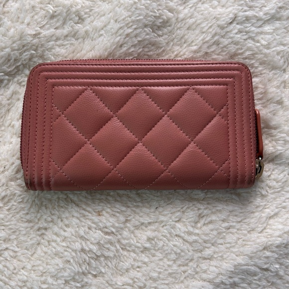 Pink Chanel Boy Wallet - Picture 3 of 9